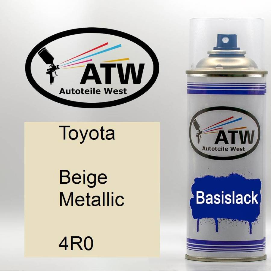 Toyota, Beige Metallic, 4R0: 400ml Sprühdose, von ATW Autoteile West.